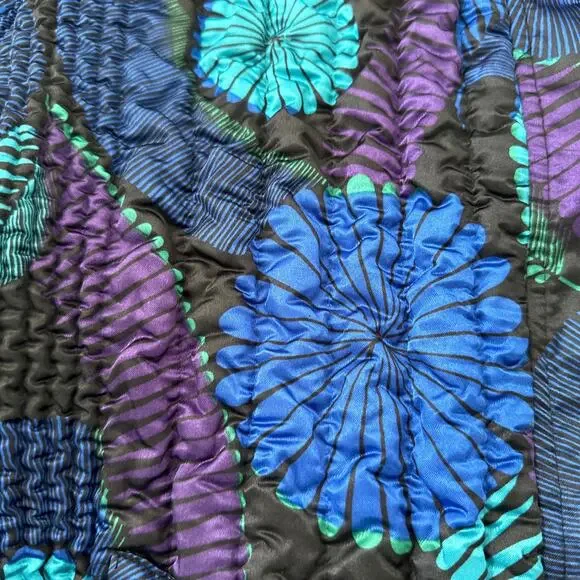 Ruby Rd 100% silk multicolored zip up jacket size medium - Picture 5 of 15